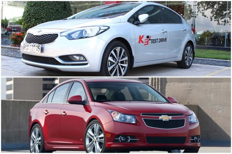 Giữa Kia K3 và Chevrolet Cruze em biết chọn ai??? Giữa Kia K3 và Chevrolet Cruze em biết chọn ai???