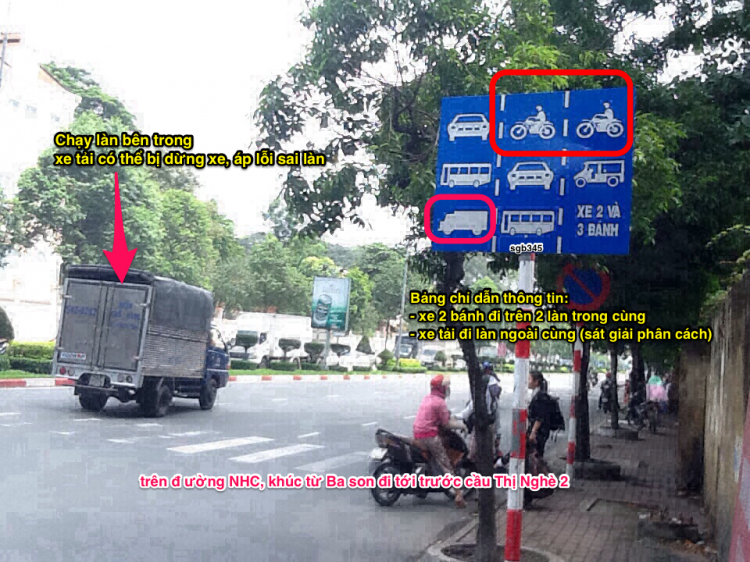 Đường không có bảng 412 xe con có được đi lane trong Đường không có bảng 412 xe con có được đi lane trong