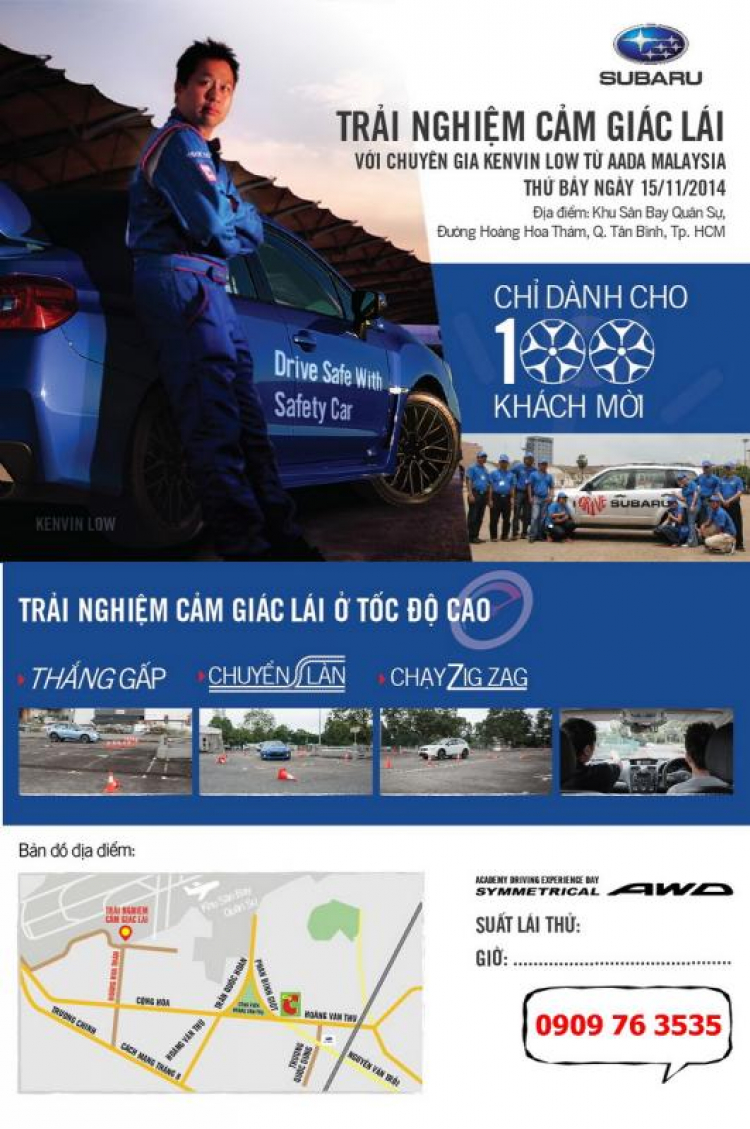 Thân mời các bác tham gia trải nghiệm AWD cùng Subaru 15/11 Thân mời các bác tham gia trải nghiệm AWD cùng Subaru 15/11