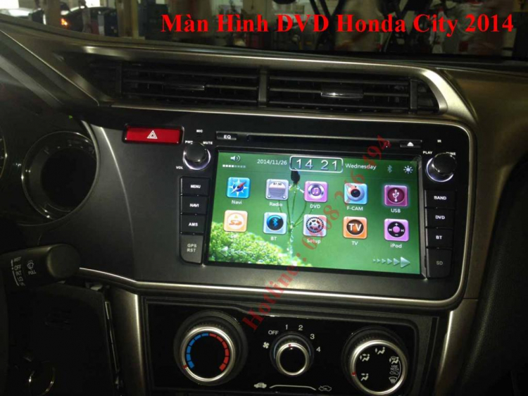 Mới lắp DVD cho honda city 2014
