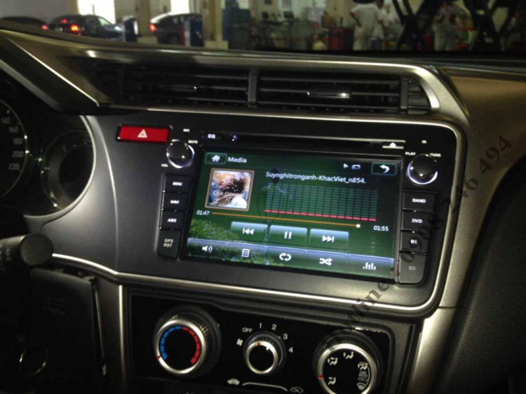 Mới lắp DVD cho honda city 2014