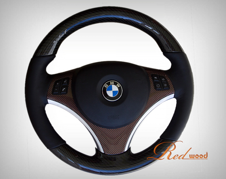 ốp carbon fiber vô lăng BMW 320