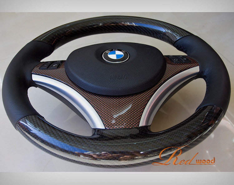 ốp carbon fiber vô lăng BMW 320