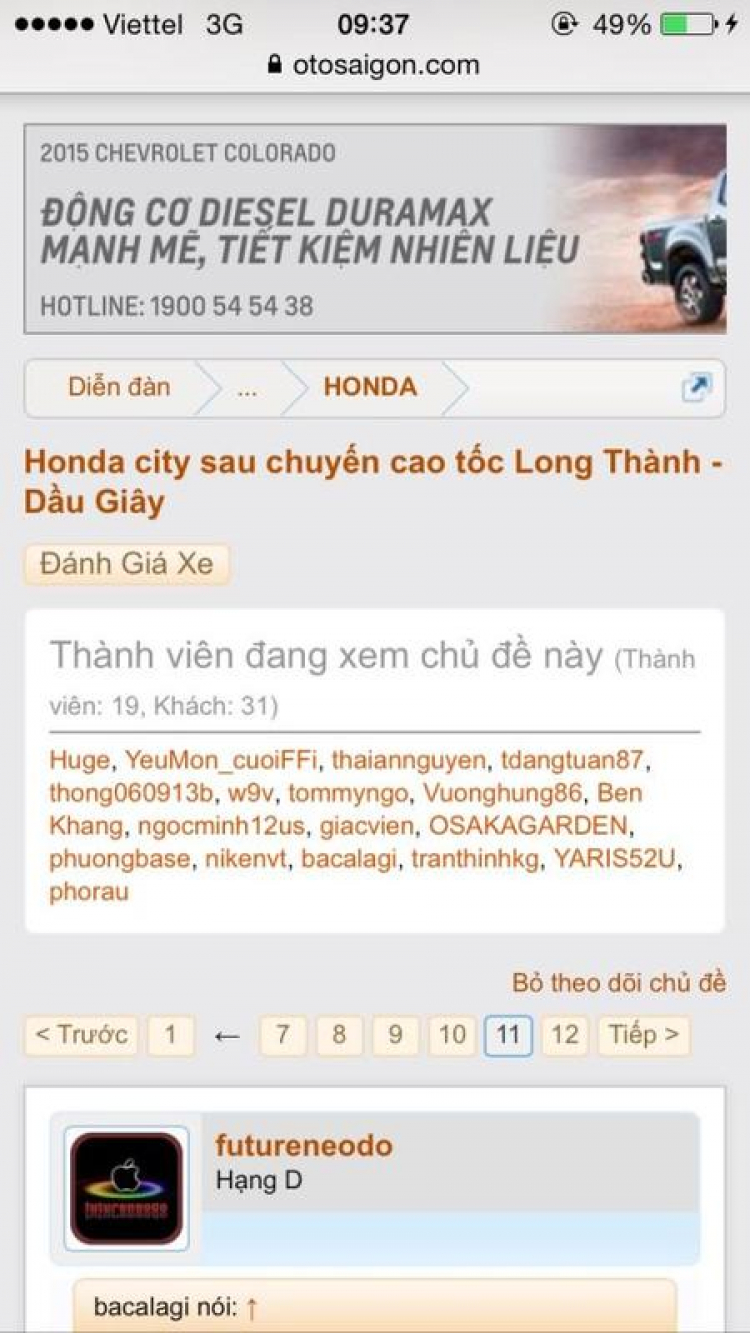 Honda City sau chuyến cao tốc Long Thành - Dầu Giây