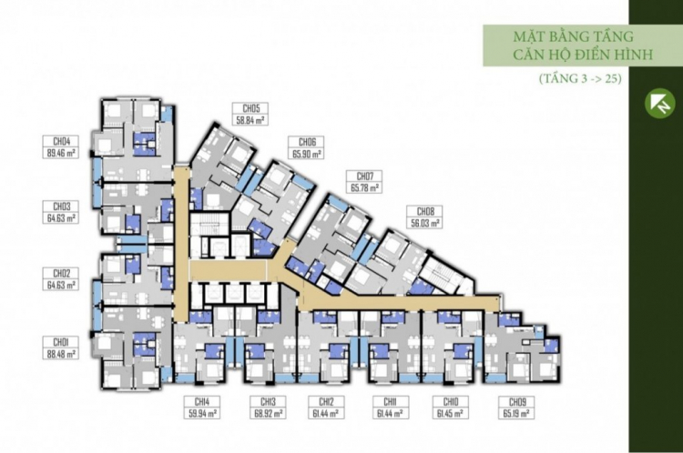 10 Căn hộ chuyển nhượng đẹp nhất - Dự án Greenfield - View sông