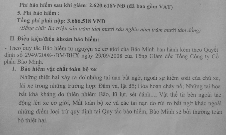 AIG đã loại trừ tất cả các tai nạn do THIÊN NHIÊN ( ngoại trừ sét đánh) ra khỏi PHẠM VI BẢO HIỂM !