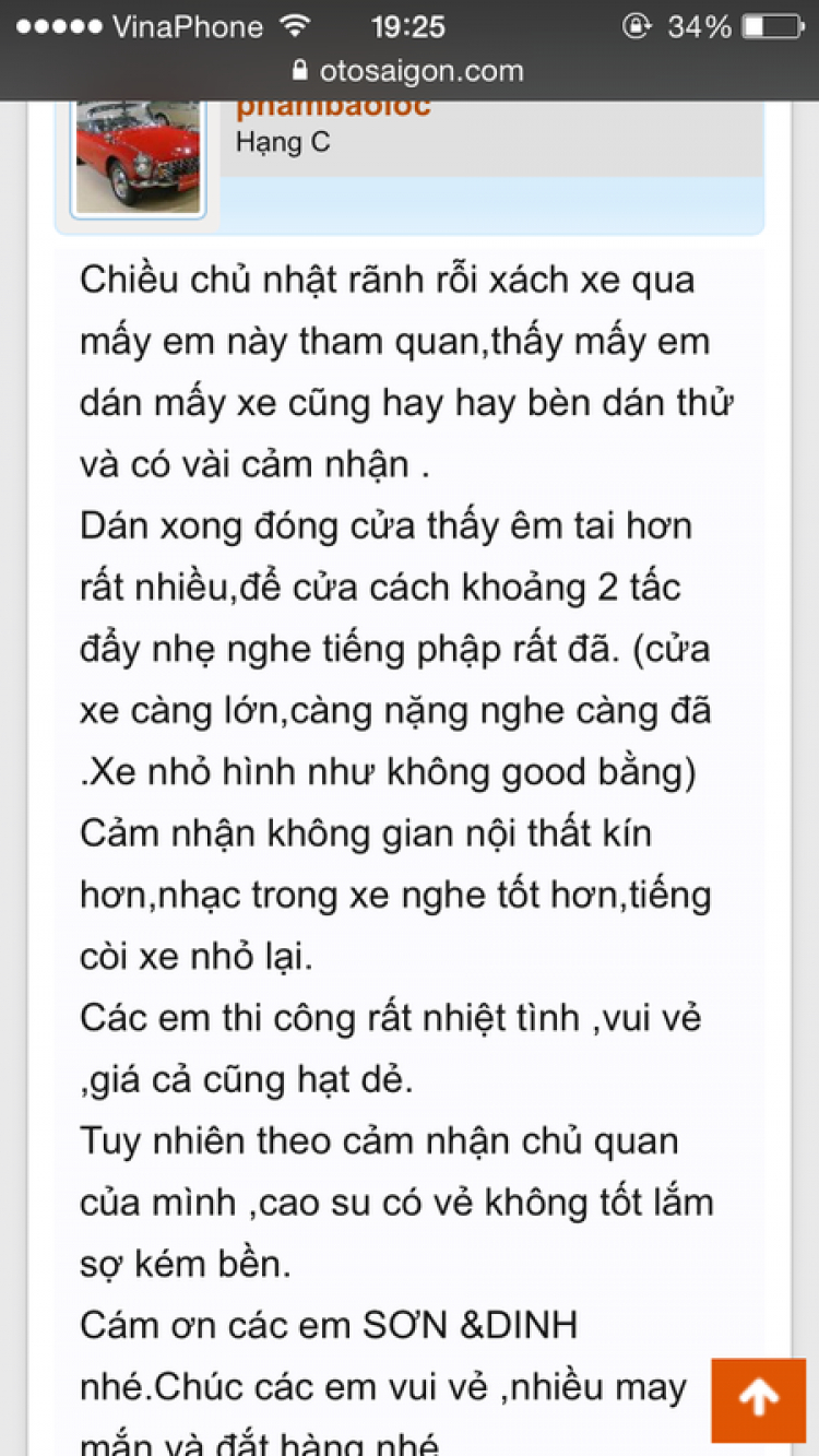 HÌnh ảnh lắp đặt ron cao su giảm  ồn ,bụi bẩn cho xe