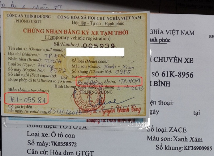 Xe chưa biển có đc chở người không ????