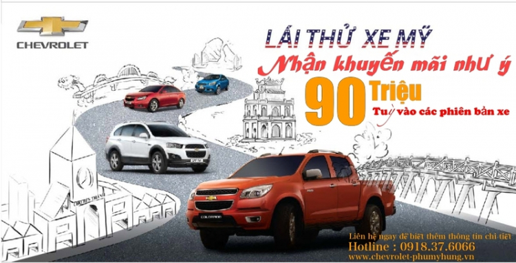 Thư mời lái thử và cảm nhận xe Chevrolet cùng Chevrolet Phú Mỹ Hưng