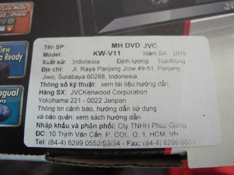 <<Tham Khảo>> DVD Hàng hiệu Kenwood, JVC - Camera trước & sau - Màn hình gối đầu.