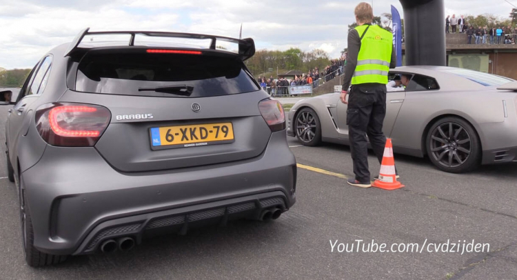 [Video] Liệu Mercedes-AMG A45 Brabus có thể chiến thắng Nissan GT-R và Audi R8 trên đường thẳng?