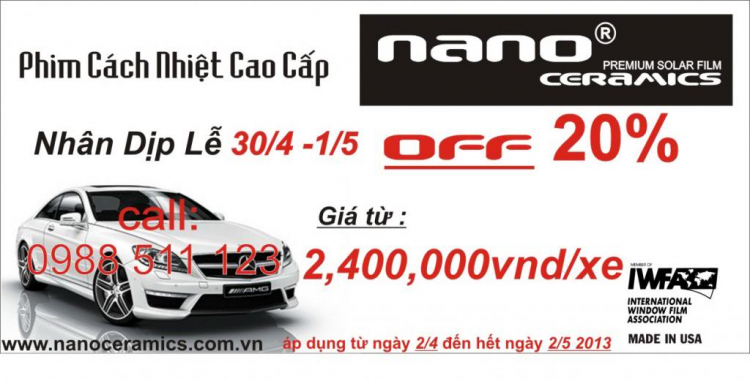 Phim cách nhiệt cao cấp NANO CERAMICS