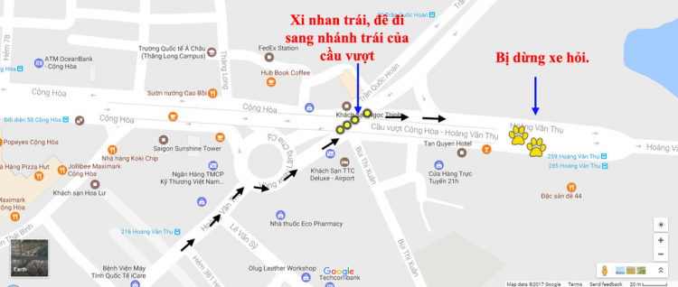 Bắt (sai?) xi nhan gầm cầu vượt Lăng Cha Cả