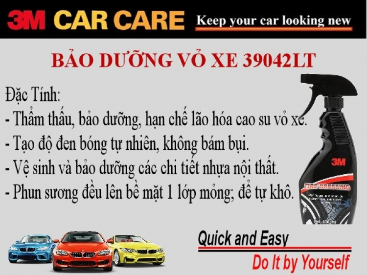 Chia Sẻ Kinh Nghiệm Sử Dụng Một Số SP CARCARE 3M DIY