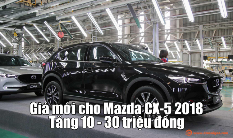 THACO lại công bố giá mới cho Kia, Mazda, Peugeot từ tháng 01/2018; CX-5 tăng giá