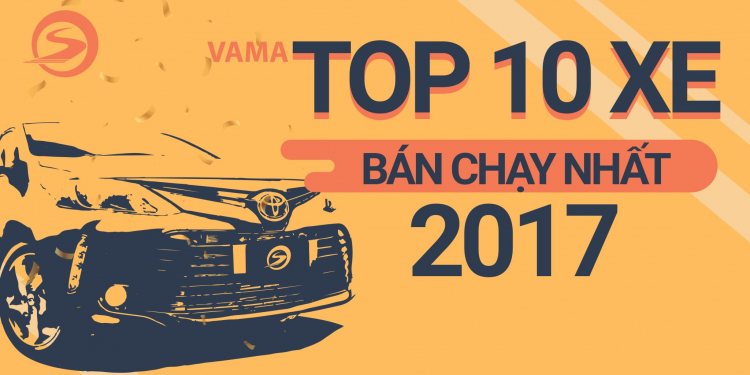[Infographic] Top 10 xe bán chạy nhất Việt Nam 2017