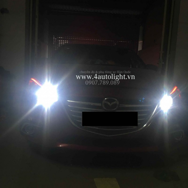 Độ bi-xenon, led mí, bi gầm cho Mazda3