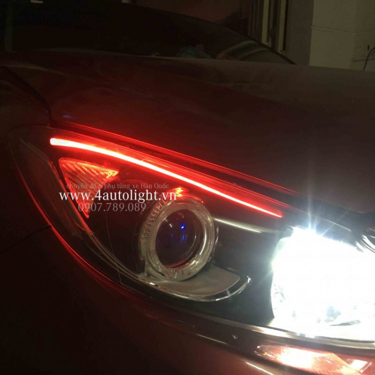 Độ bi-xenon, led mí, bi gầm cho Mazda3