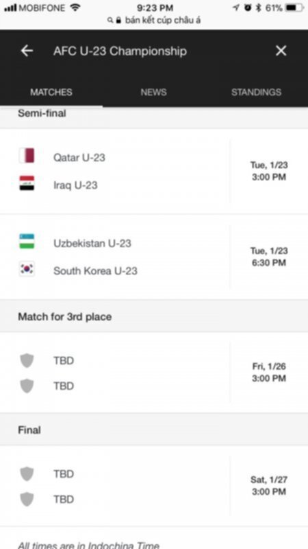 U23VN- U23 Iraq