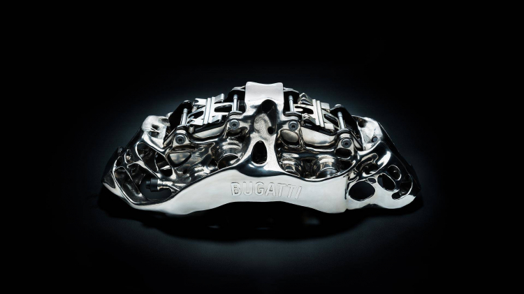 Bugatti giới thiệu kẹp phanh titan làm bằng công nghệ in 3D