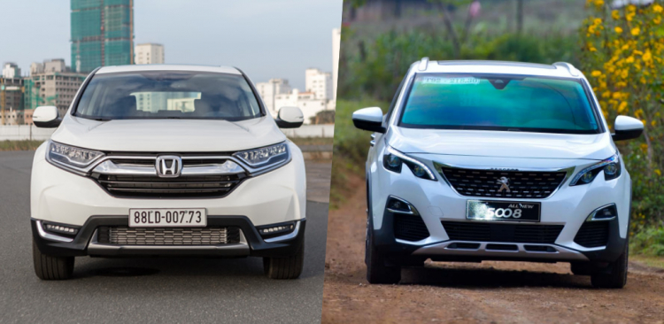[THSS] So sánh thông số: Honda CR-V và Peugeot 5008; 2 chiếc crossover 7 chỗ