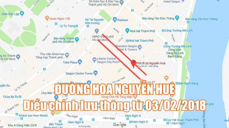 Sở GTVT: Phân luồng giao thông phục vụ Đường hoa Nguyễn Huệ dịp Tết Mậu Tuất