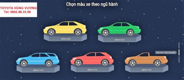 Tư vấn màu phong thủy xe !!