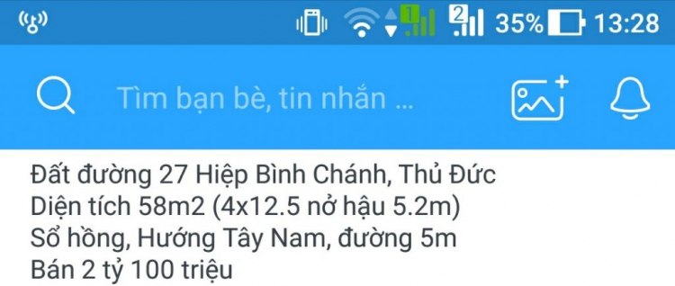 Đất lẻ Hiệp Bình Chánh giá bao nhiêu?