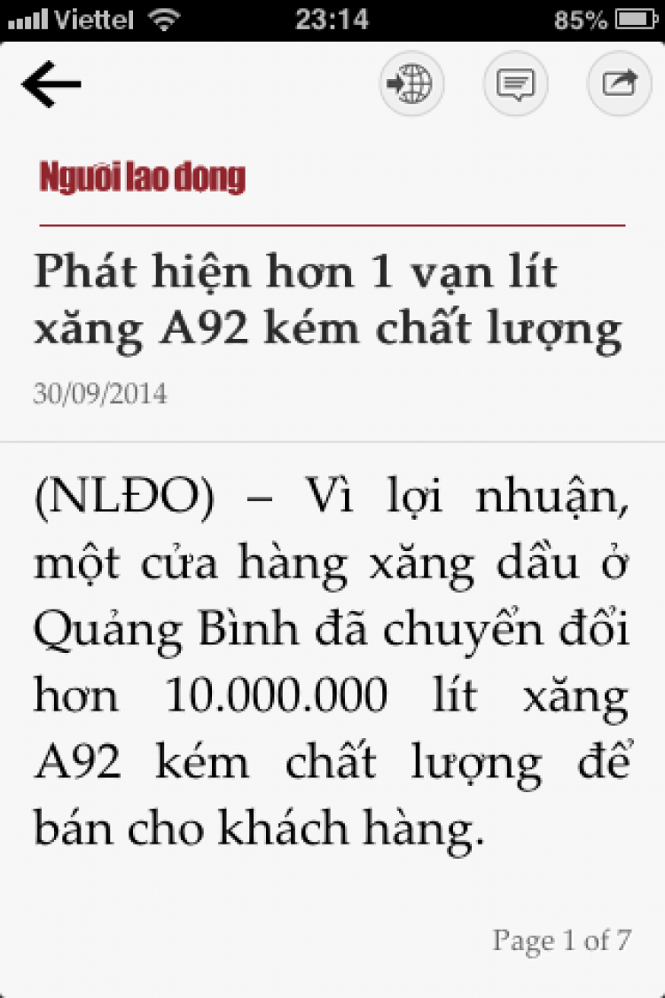 Xăng A92 chuẩn bị ngừng bán tại VN? Xăng A92 chuẩn bị ngừng bán tại VN?