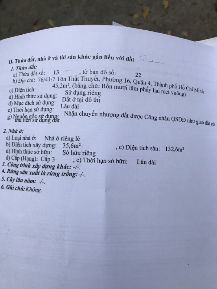 Cập nhật giá nhà phố TT quận 1,3,4,10, Phú Nhuận , Bình Thạnh