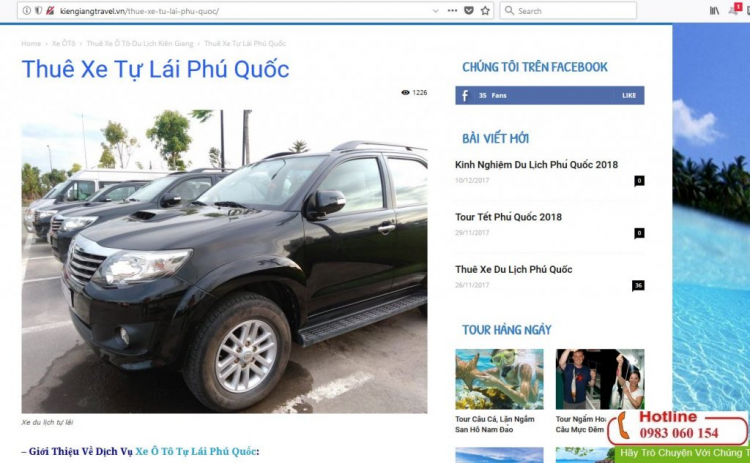 THUÊ XE Ô TÔ 4B Ở PHÚ QUỐC