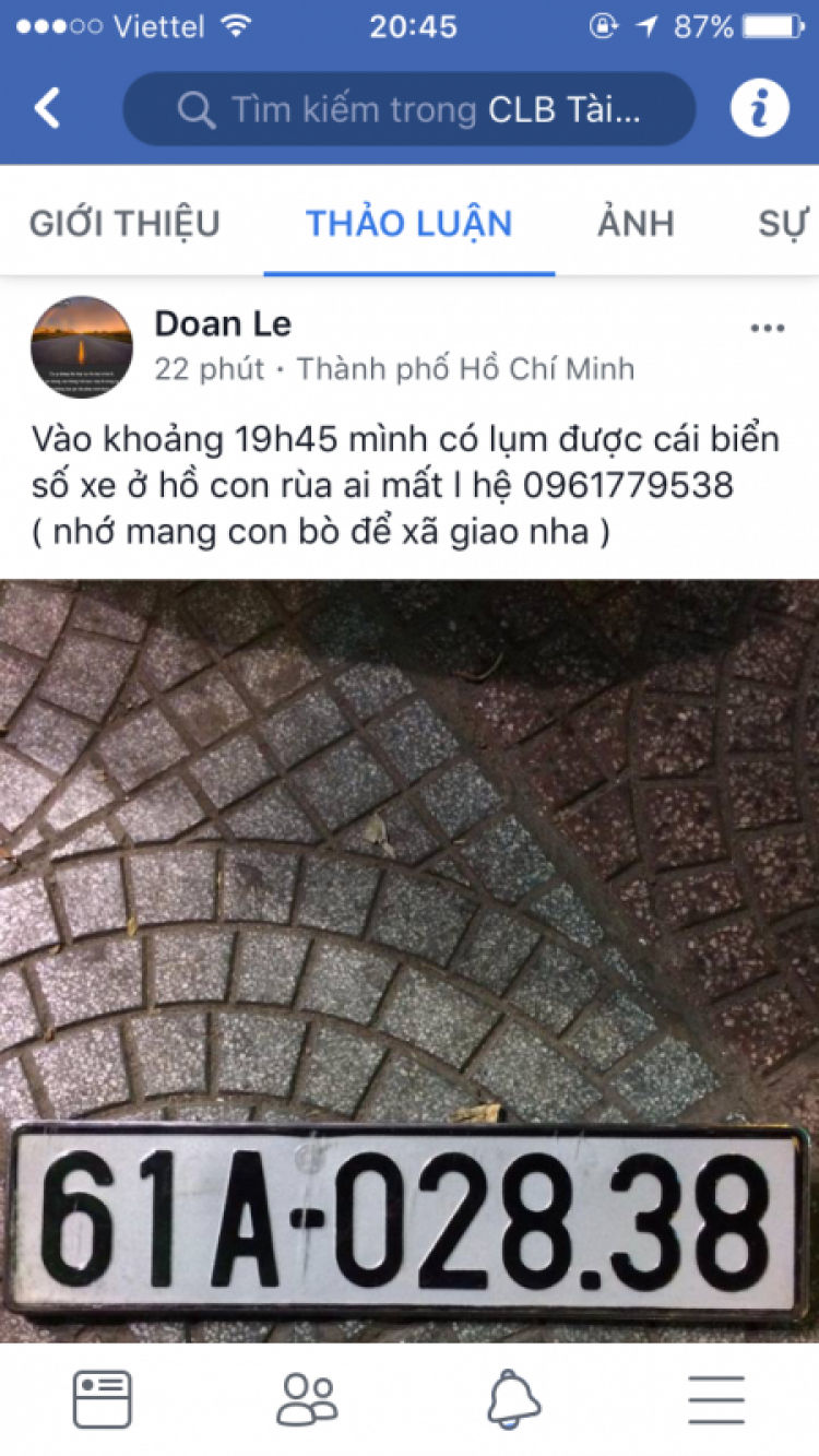 Bác nào Bình Dương rớt biển số