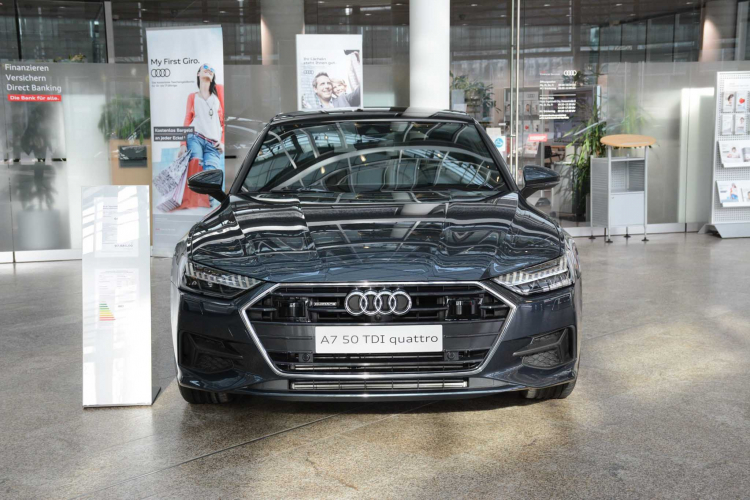 Audi A7 Sportback 2019 màu sơn xanh xám tuyệt đẹp tại Đức