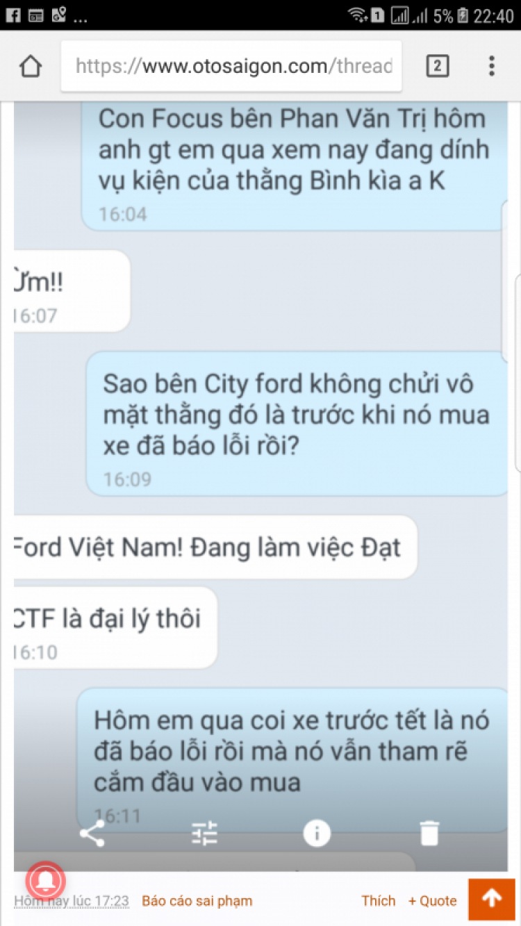 Tôi chính thức khởi kiện Ford Việt Nam Tôi chính thức khởi kiện Ford Việt Nam