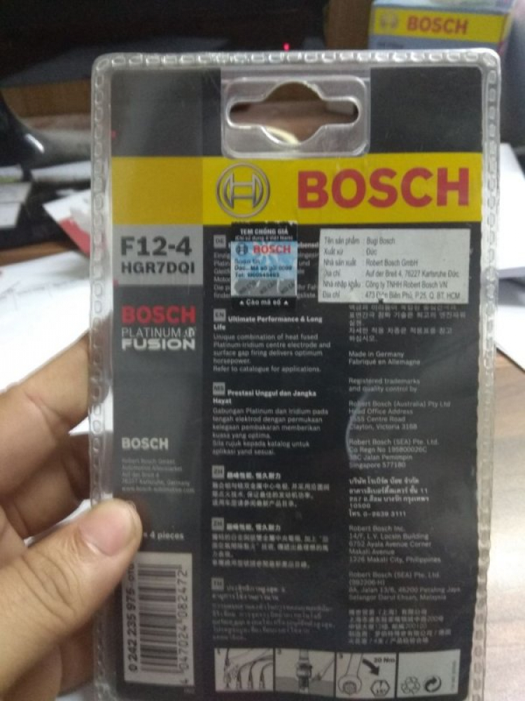 Thất vọng với Bugi Bosch Platinum