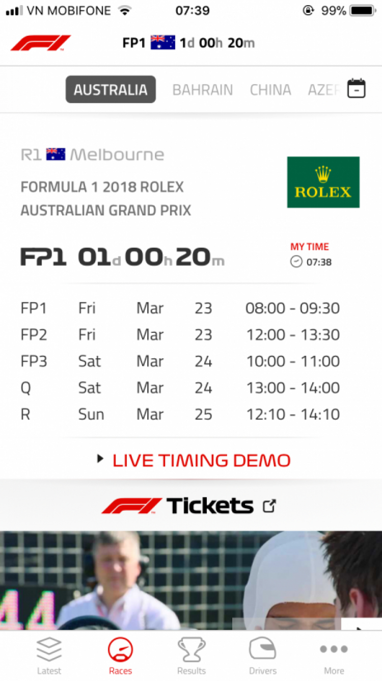 2018 Australian Grand Prix - Melbourne - 22 -25 March