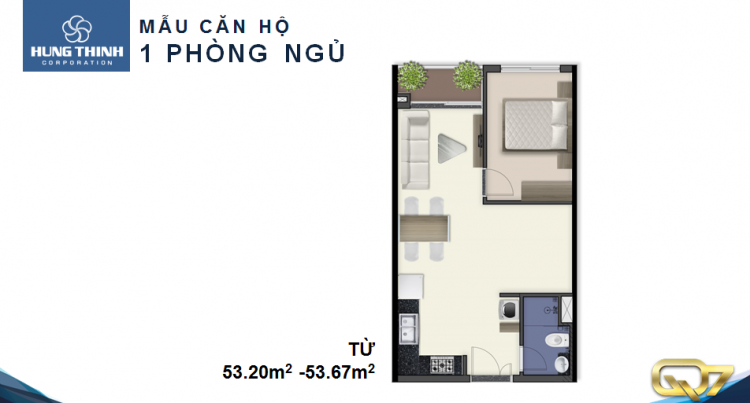 Mở bán căn hộ mặt sông Sài Gòn khu Phú Mỹ Hưng, Quận 7 căn 2PN, 2WC, 67m2.