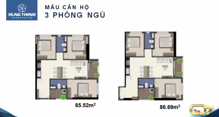 Mở bán căn hộ mặt sông Sài Gòn khu Phú Mỹ Hưng, Quận 7 căn 2PN, 2WC, 67m2.