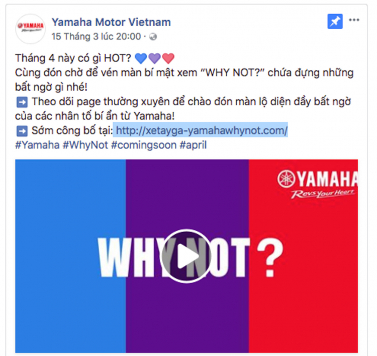 Yamaha Việt Nam sắp ra mắt xe tay ga hoàn toàn mới vào tháng 4