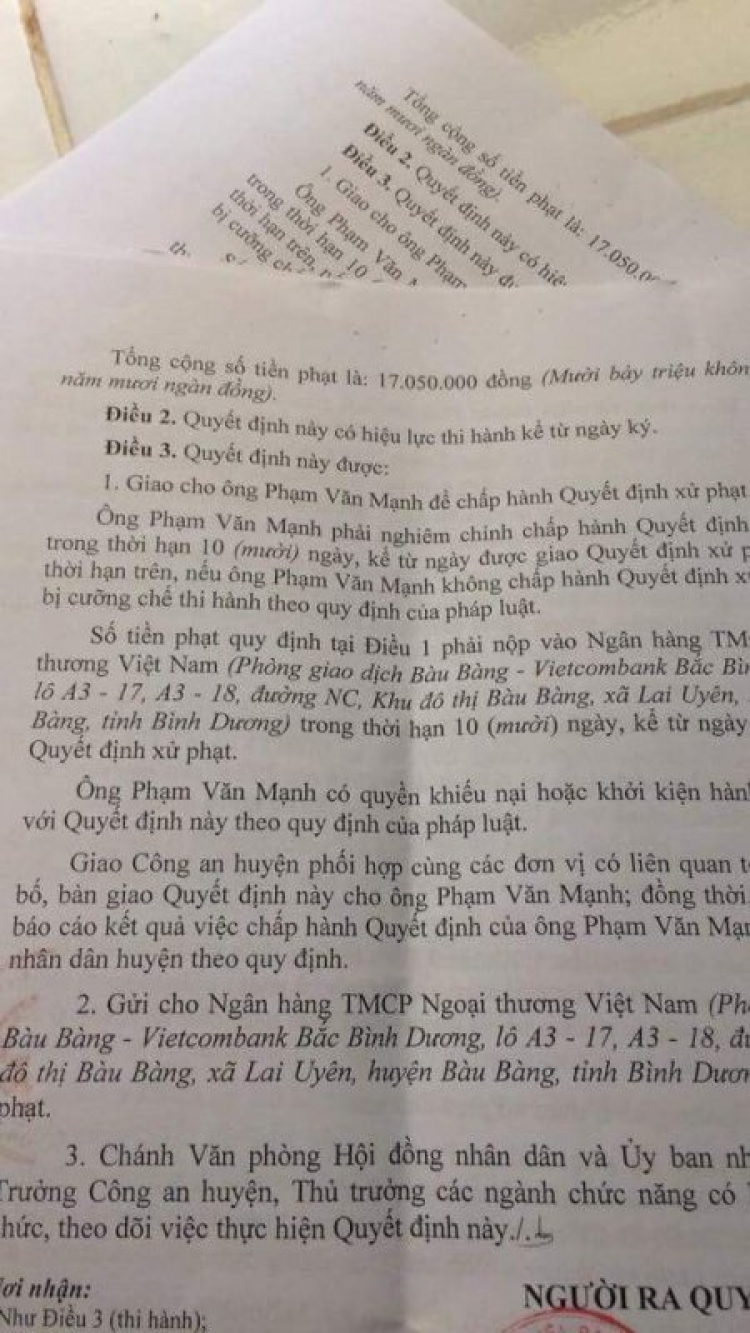 Phạt vầy nặng hay nhẹ?