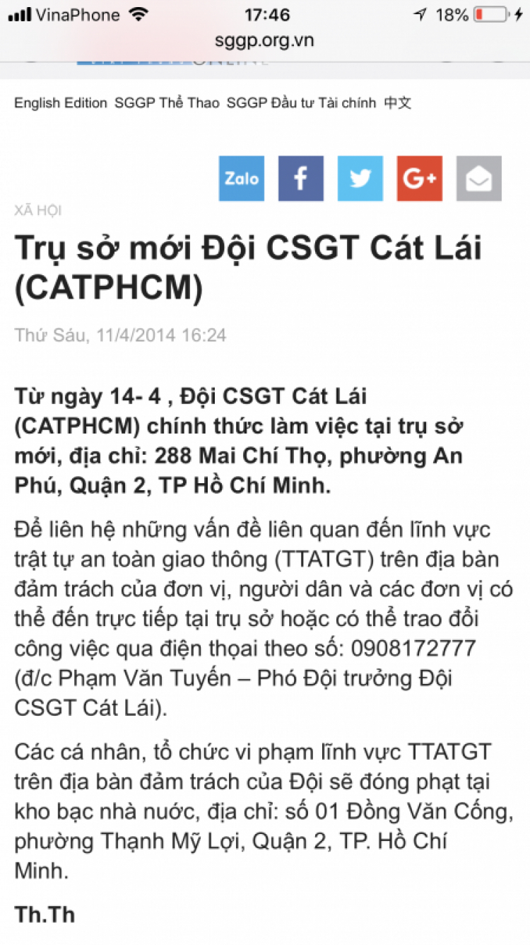 Chú ý lỗi tưởng tượng tại giao lộ Võ Chí Công và Đồng Văn Cống