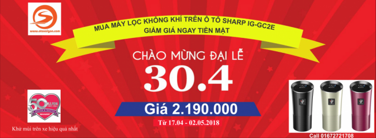 Máy lọc không khí, khử mùi trên ô tô Sharp IG-GC2E - Hàng chính hãng