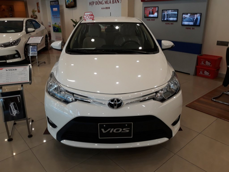 Vios 1.5G bản cao cấp 2018 mới 100% 535tr + gói KM 30tr, có xe giao ngay trong tháng 4.