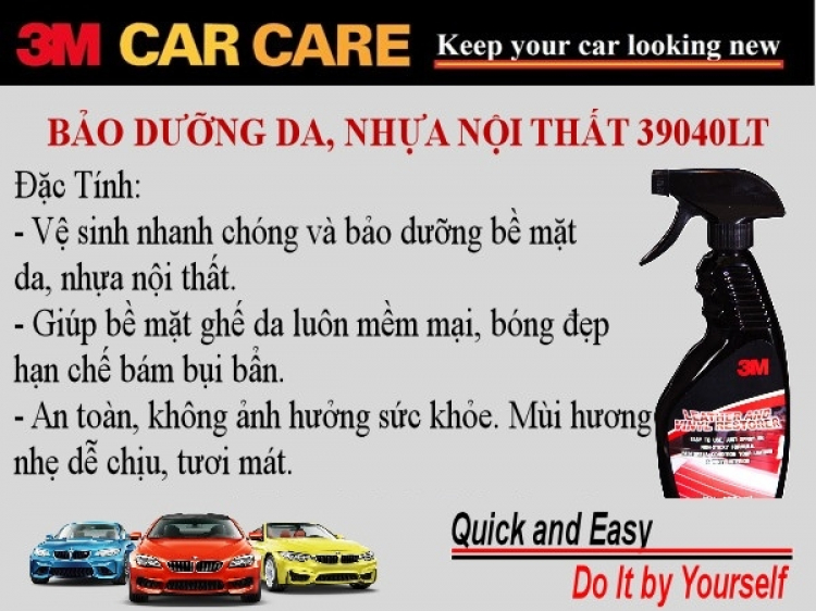 Chia Sẻ Kinh Nghiệm Sử Dụng Một Số SP CARCARE 3M DIY