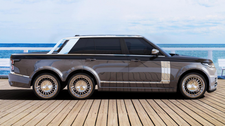 [Ý tưởng] Range Rover hóa thân thành bán tải 6x6 ấn tượng