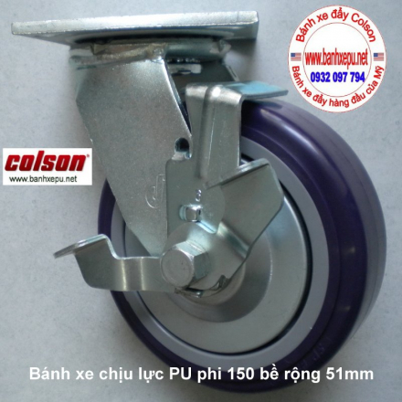 bánh xe pu kèm nắp chống bụi sp colson phi 150 có khóa www.banhxepu.net.JPG