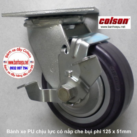 bánh xe đẩy có khóa pu dệt may chịu tải phi 125 www.banhxepu.net.JPG