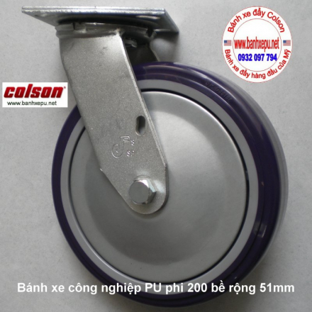 bánh xe công nghiệp nhựa pu có nắp che bụi sp colson phi 200 xoay www.banhxeday.xyz.JPG