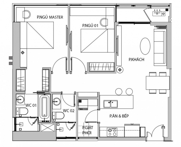 Kingdom 101 Q10 - Nhượng giá gốc căn đẹp nhất 2PN