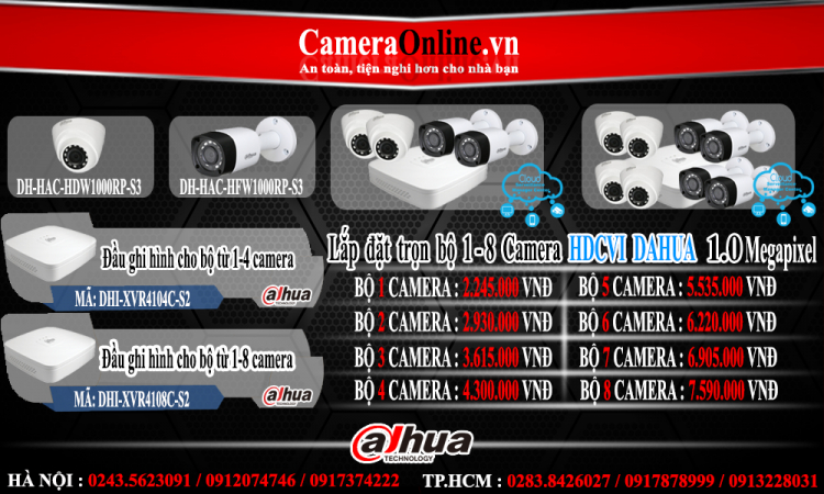 Lắp camera Dahua - Hikvision hàng chính hãng, rẻ nhất Sài Gòn